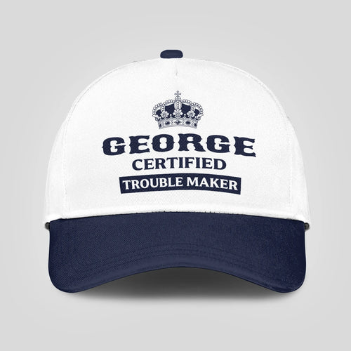 Certified Your Name Trouble Maker Washed Cap GEORGE 13K1 C148PF