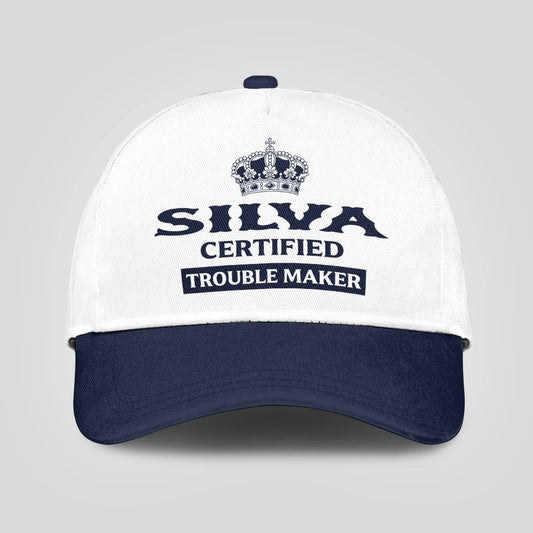 Certified Your Name Trouble Maker Washed Cap SILVA 13K1 C148PF