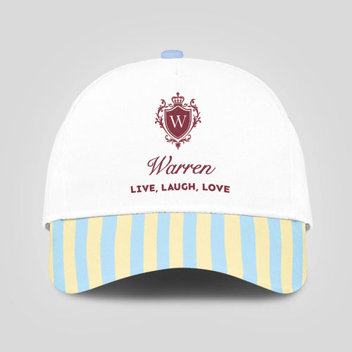 Live Laugh Love Blue And Yellow Luxury Cap WARREN 13K1 C121PF