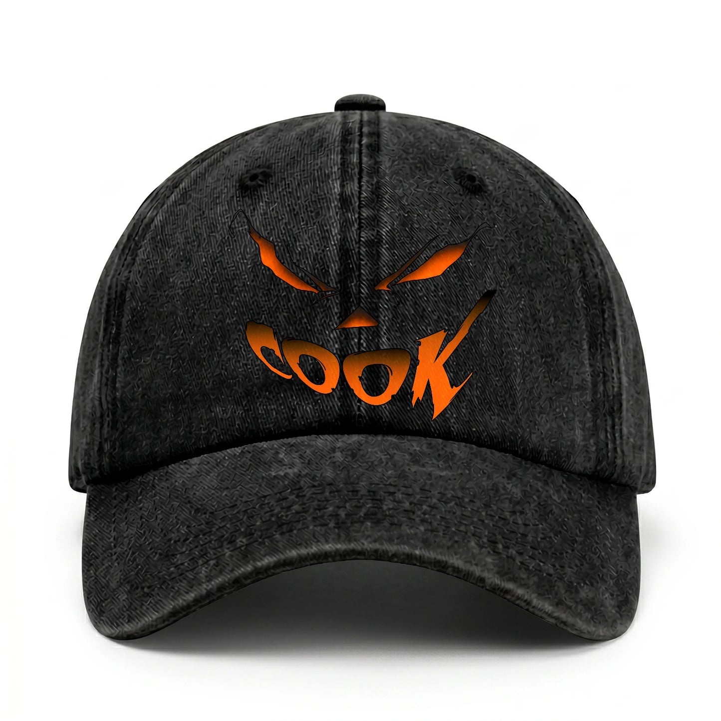 Stay Hungry Pumpkin Chasing Ghosts Funny Washed Cap COOK 13K1 C101PF