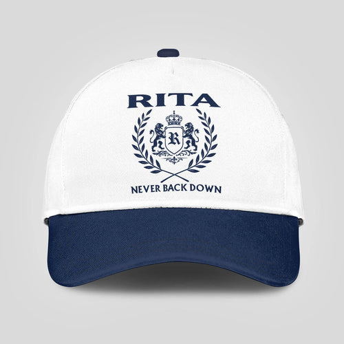 Never Back Down Blue And White Cap RITA 13K1 C59PF