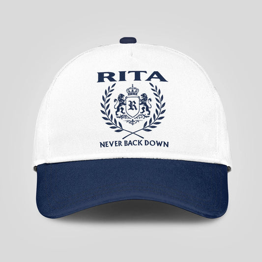 Never Back Down Blue And White Cap RITA 13K1 C59PF