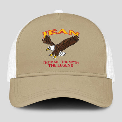 The Man The Myth The Legend Eagle Khaki Mesh Cap JEAN 13K1 C210PF