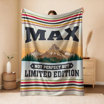 Not Perfect But Limited Edition Vintage Mountain Fleece Blanket MAX 13K1 BK45