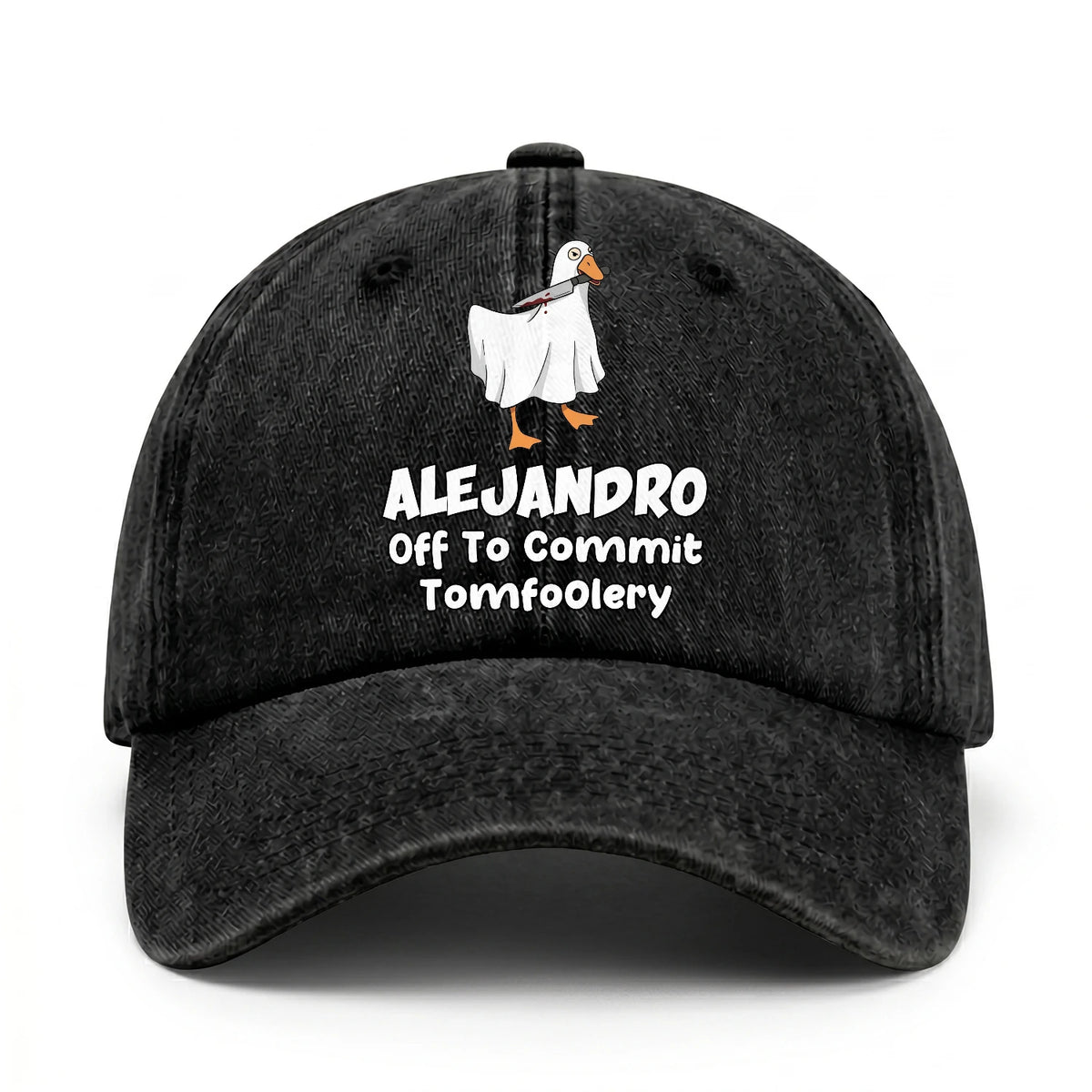 Off To Commit Tomfoolery Funny Goose Washed Cap ALEJANDRO 13K1 C131PF