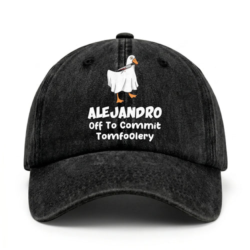 Off To Commit Tomfoolery Funny Goose Washed Cap ALEJANDRO 13K1 C131PF