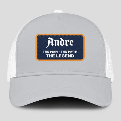 The Man The Myth The Legend Gray Mesh Cap ANDRE 13K1 C204PF