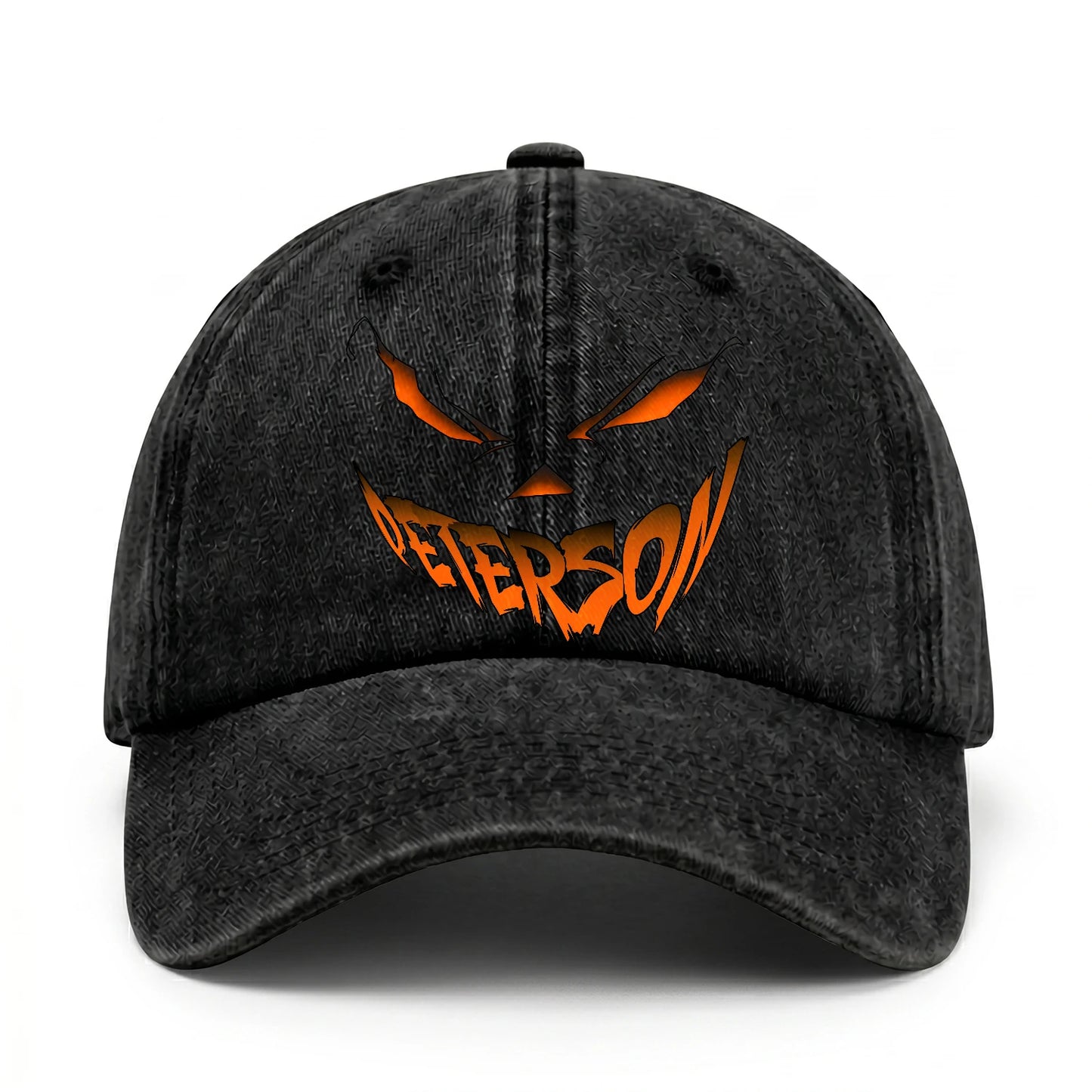 Your Name Jack O' Lantern Halloween Washed Cap PETERSON 13K1 C100PF