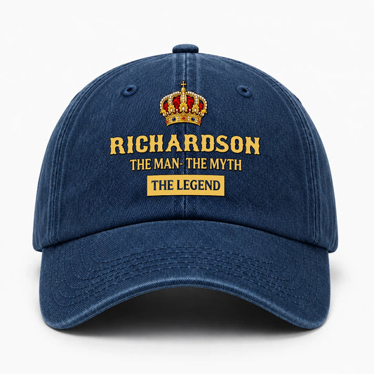 The Man The Myth The Legend King Crown Washed Cap RICHARDSON 13K1 C146PF