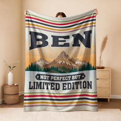 Not Perfect But Limited Edition Vintage Mountain Fleece Blanket BEN 13K1 BK45