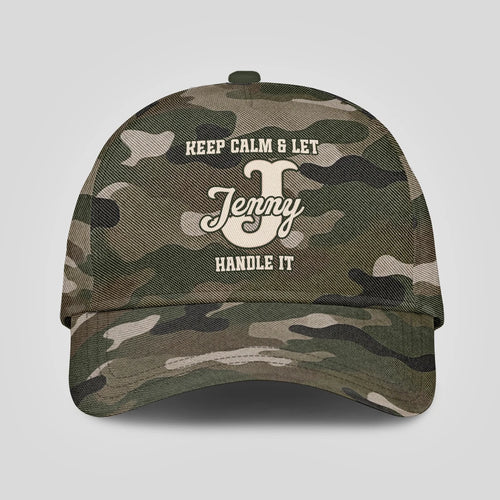 Keep Calm & Let Your Name Handle It Camo Cap JENNY 13K1 C174PF