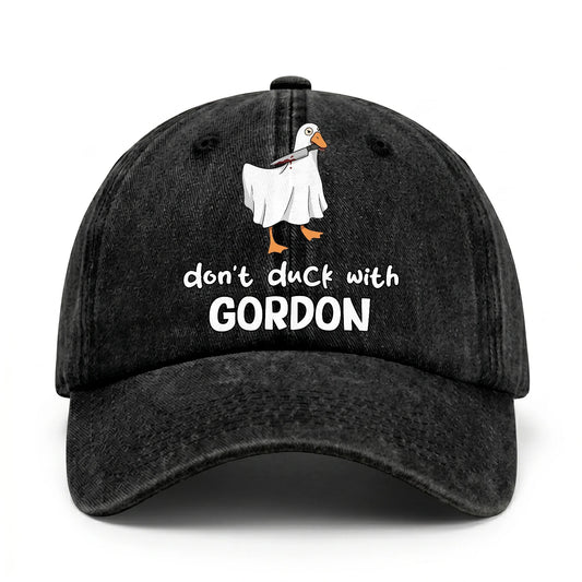 Don't Duck With Your Name Funny Washed Cap GORDON 13K1 C129PF