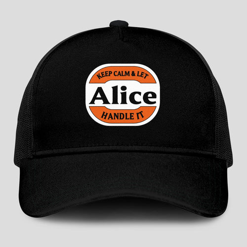 Keep Calm & Let Your Name Handle It Black Mesh Cap ALICE 13K1 C199PF