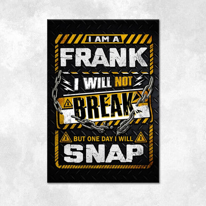 FRANK Motivational Rug – Black & Yellow Quote Carpet for Living Room 13K1-AR1