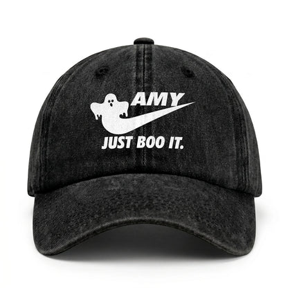 Just Boo It Halloween Washed Cap AMY 13K1 C83PF
