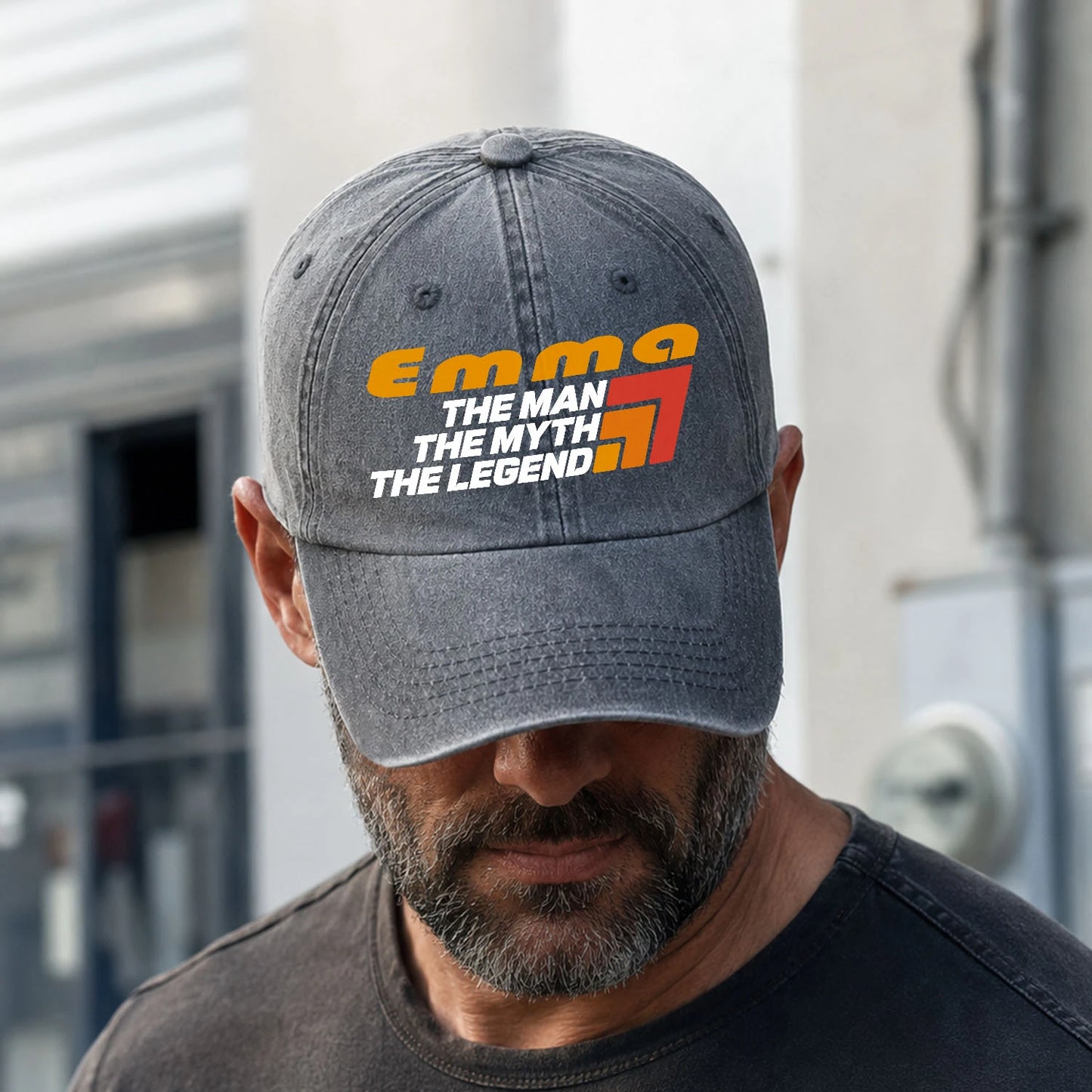 The Man The Myth The Legend With Logo Washed Cap EMMA 13K1 C72PF