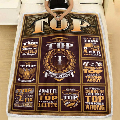 TOP Personalized Blanket | Custom Name Cozy Throw Gift 13K1-BK4
