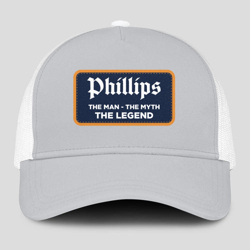 The Man The Myth The Legend Gray Mesh Cap PHILLIPS 13K1 C204PF