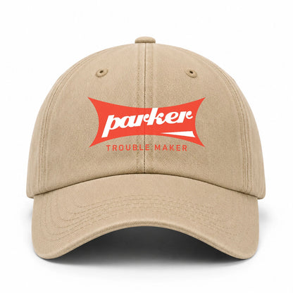 Trouble Maker Red Logo Washed Cap PARKER 13K1 C78PF