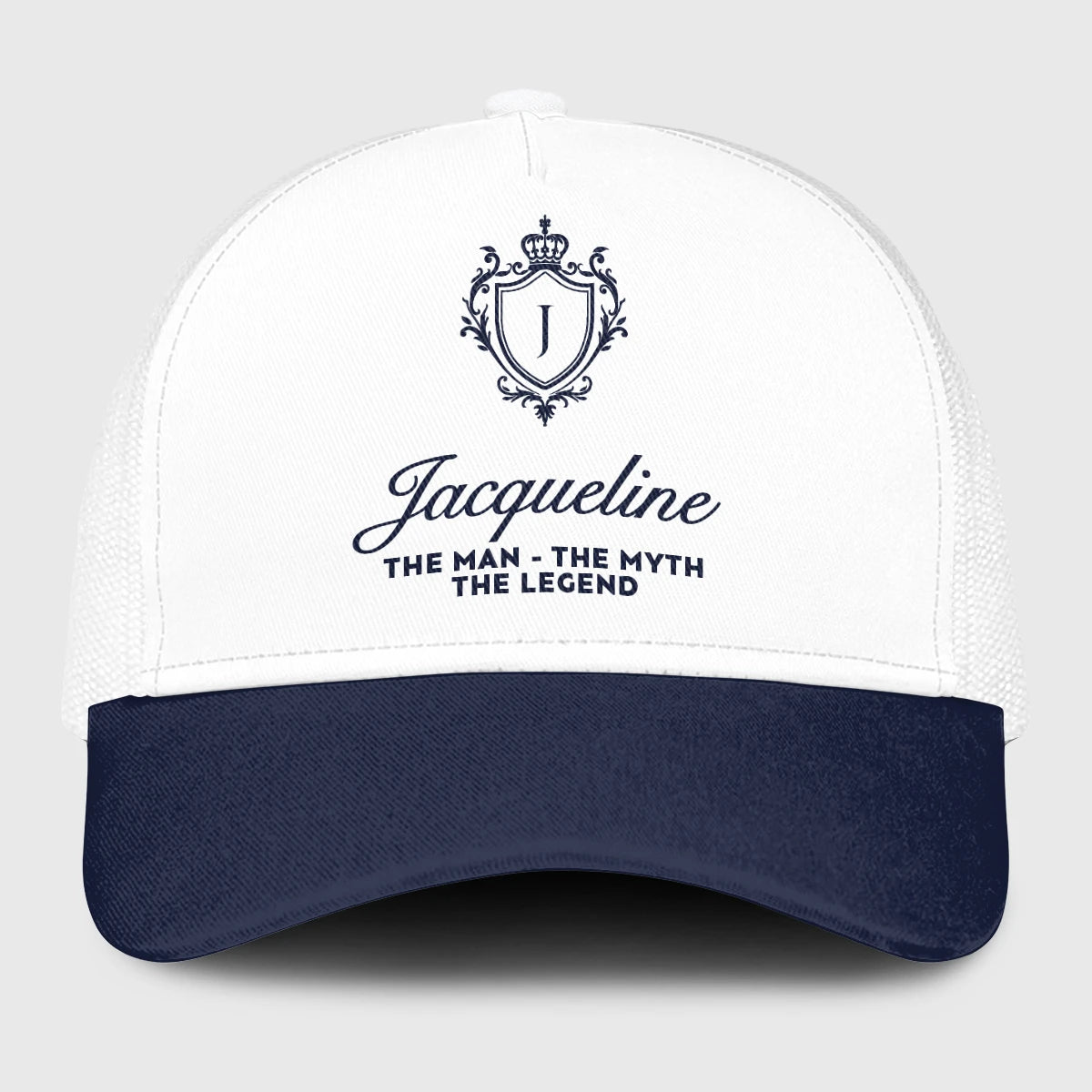 The Man The Myth The Legend Blue And White Baseball Mesh Cap JACQUELINE 13K1 C186PF