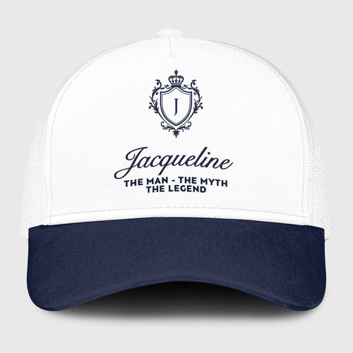 The Man The Myth The Legend Blue And White Baseball Mesh Cap JACQUELINE 13K1 C186PF