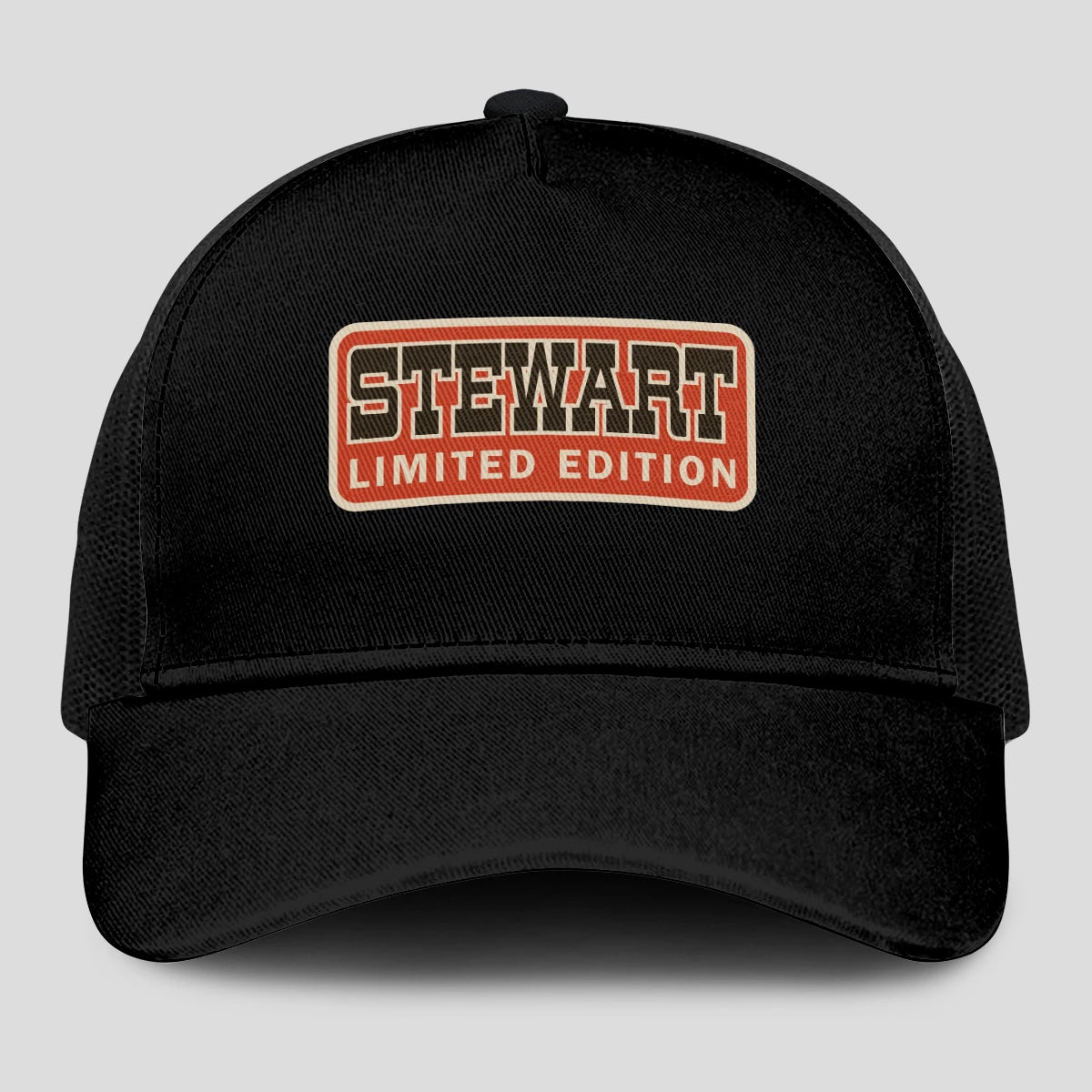 Limited Edition Red Logo Black Mesh Cap STEWART 13K1 C215PF