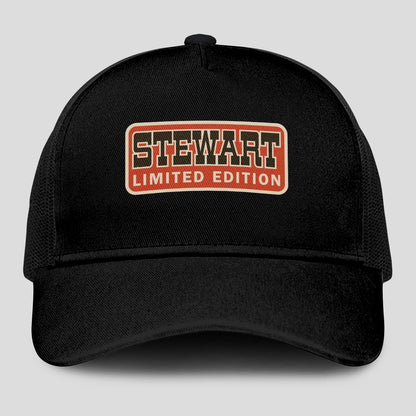 Limited Edition Red Logo Black Mesh Cap STEWART 13K1 C215PF