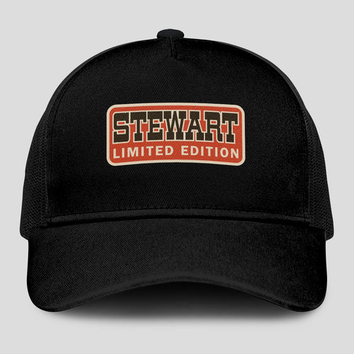 Limited Edition Red Logo Black Mesh Cap STEWART 13K1 C215PF