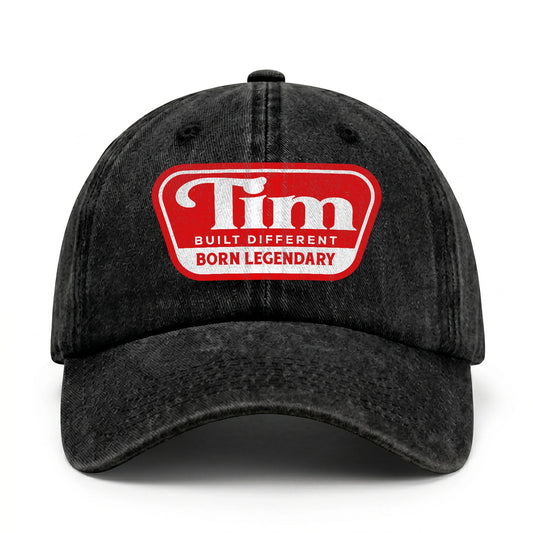 Built Different Born Legendary Red Logo Washed Cap TIM 13K1 C63PF