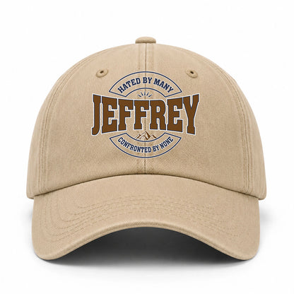 Hated By Many Confronted By None Washed Cap JEFFREY 13K1 C36PF
