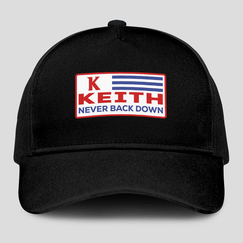 Never Back Down Vintage America Black Mesh Cap KEITH 13K1 C207PF