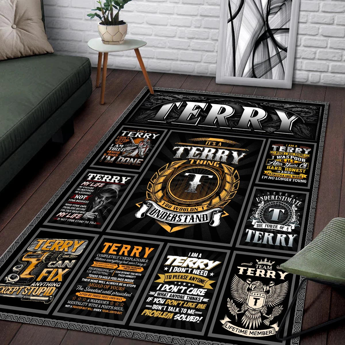 TERRY Personalized Sponge Floor Mat – Custom Printed Home Decor 13K1-AR2