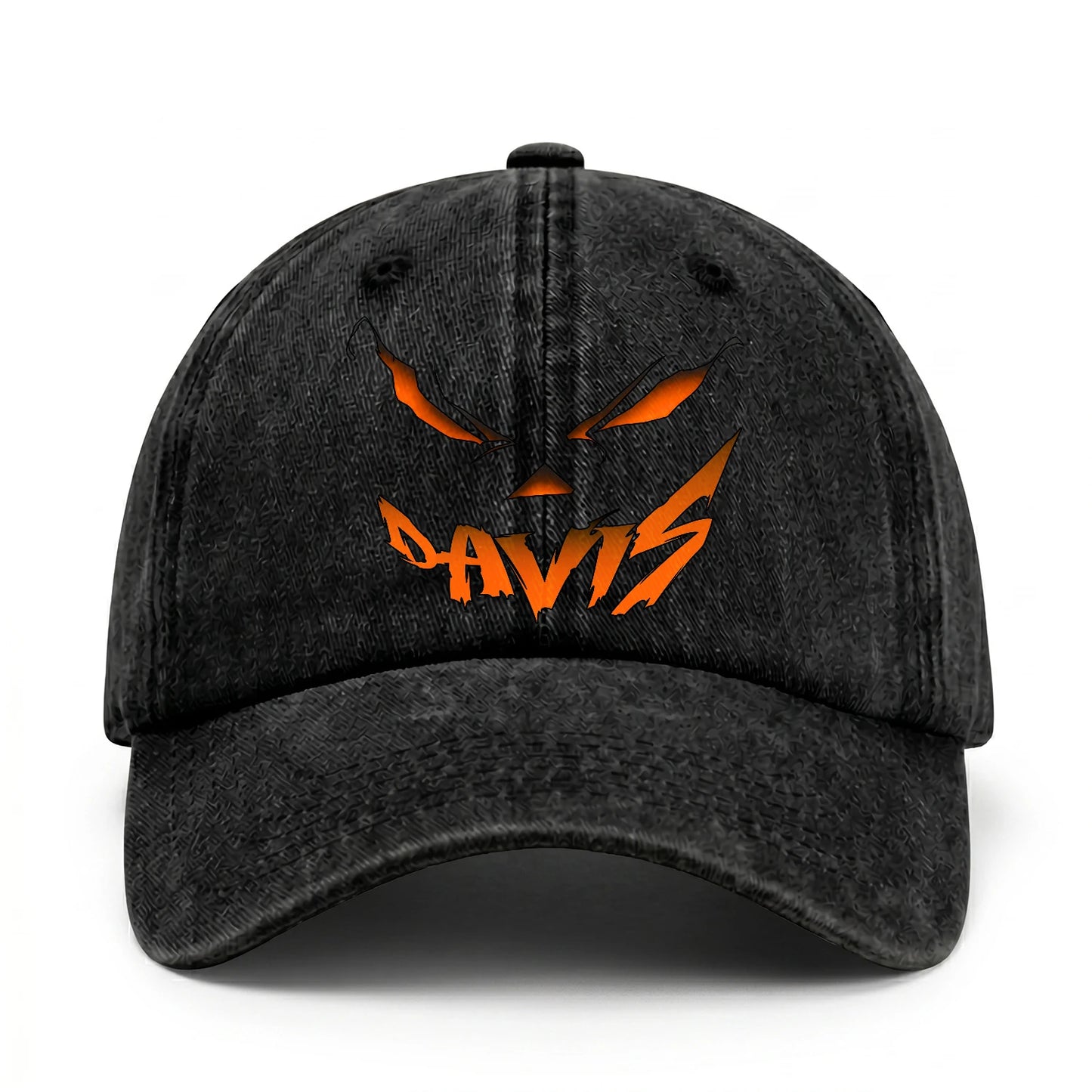 Stay Hungry Pumpkin Chasing Ghosts Funny Washed Cap DAVIS 13K1 C101PF