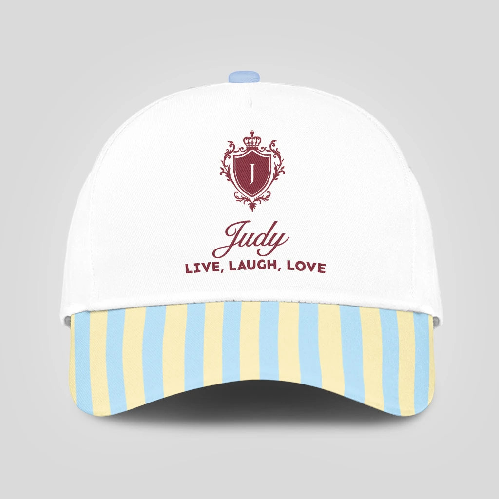 Live Laugh Love Blue And Yellow Luxury Cap JUDY 13K1 C121PF