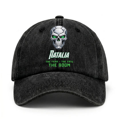 The Fear The Fate The Doom Skull Washed Cap NATALIA 13K1 C99PF