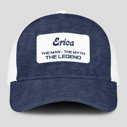 The Man The Myth The Legend Blue Denim Mesh Cap ERICA 13K1 C194PF