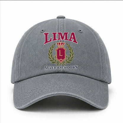 Your Name Never Back Down Royal Washed Cap LIMA 13K1 C77PF