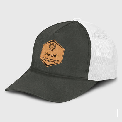 The Man The Myth The Legend Vintage Logo Gray And Black Cap PATRICK 13K1 C211PF