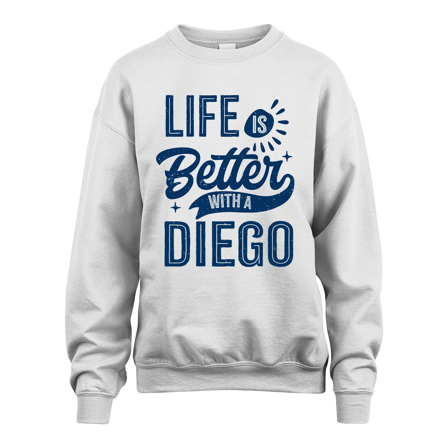 DIEGO 13K1-116 Personalized Name Quote T-Shirt Life Is Better With Unisex Gift