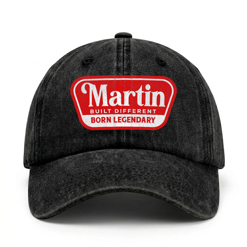 Built Different Born Legendary Red Logo Washed Cap MARTIN 13K1 C63PF