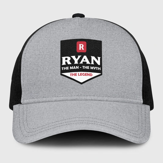 The Man The Myth The Legend Gray Mesh Cap RYAN 13K1 C189PF