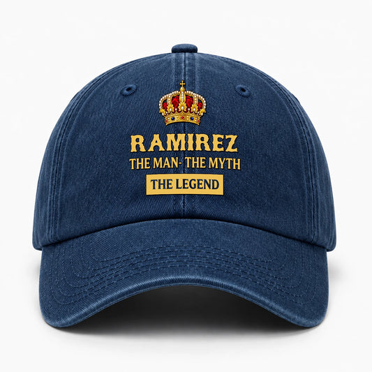 The Man The Myth The Legend King Crown Washed Cap RAMIREZ 13K1 C146PF
