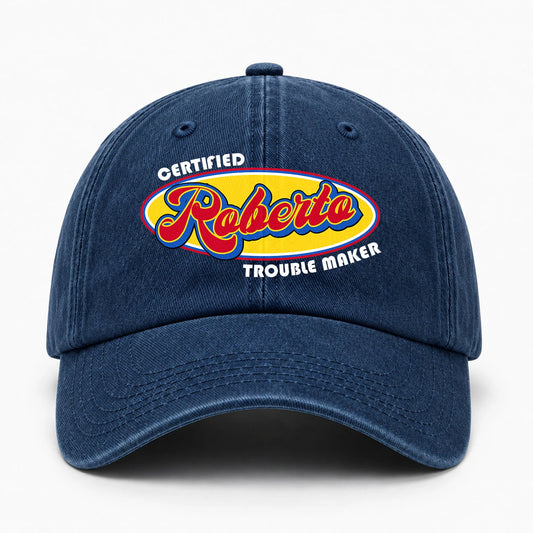 Certified Your Name Trouble Maker Washed Cap ROBERTO 13K1 C73PF