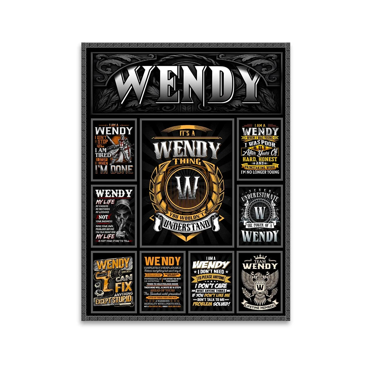 WENDY Personalized Sponge Floor Mat – Custom Printed Home Decor 13K1-AR2
