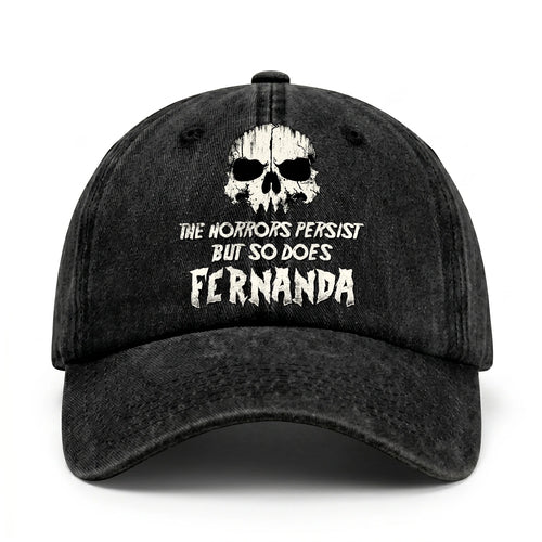 The Horrors Persist But So Does Your Name Cool Skull Washed Cap FERNANDA 13K1 C134PF