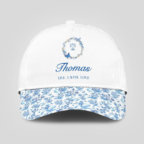 Live Laugh Love Blue Flowers Cap THOMAS 13K1 C50PF