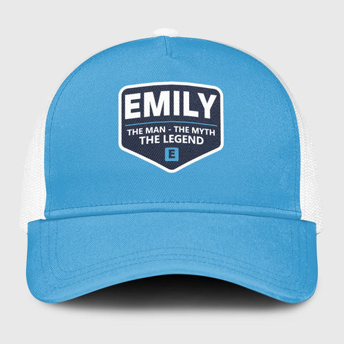 The Man The Myth The Legend Light Blue Mesh Cap EMILY 13K1 C190PF