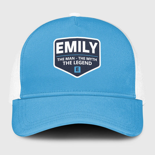The Man The Myth The Legend Light Blue Mesh Cap EMILY 13K1 C190PF