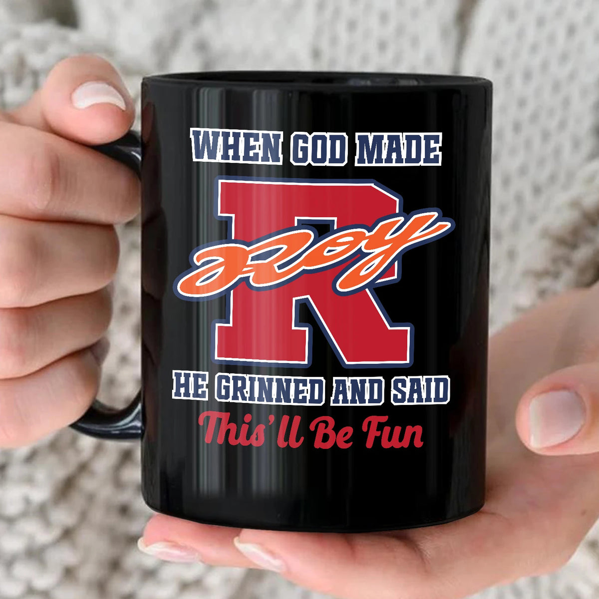 When God Made Your Name Personalized Baseball Mug ROY 13K1 MG07