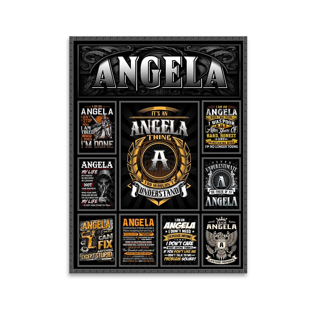 ANGELA Personalized Sponge Floor Mat – Custom Printed Home Decor 13K1-AR2